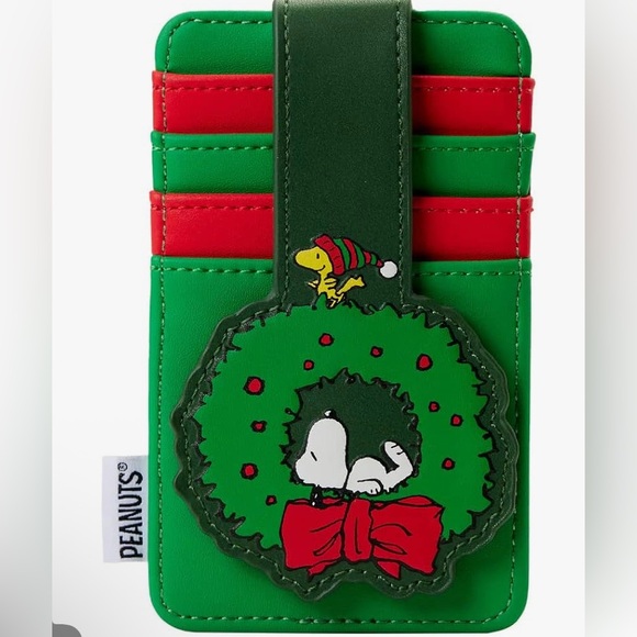 Peanuts Handbags - Peanuts Loungefly Snoopy Christmas Wreath Card Holder